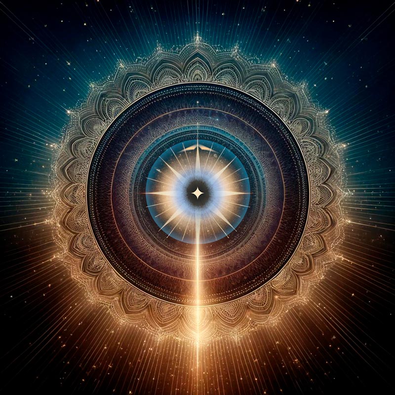Mandala del ojo de la consciencia, símbolo de Jyôti